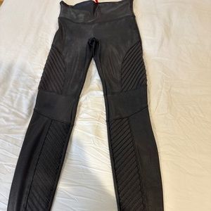 Spanx Moto Faux Leather Leggings